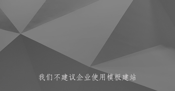 我们不建议企业使用模板建站